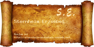 Sternheim Erzsébet névjegykártya
