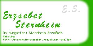erzsebet sternheim business card